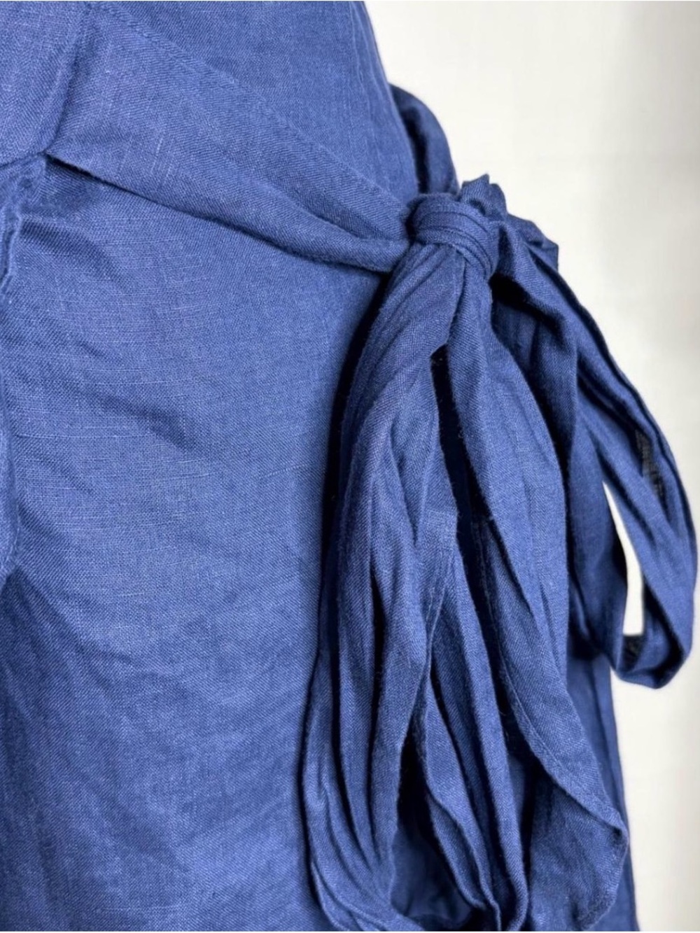 Vintage Ralph Lauren Navy Scoop Neck Tiered Ruffle Midi Dress - Picture 6 of 8